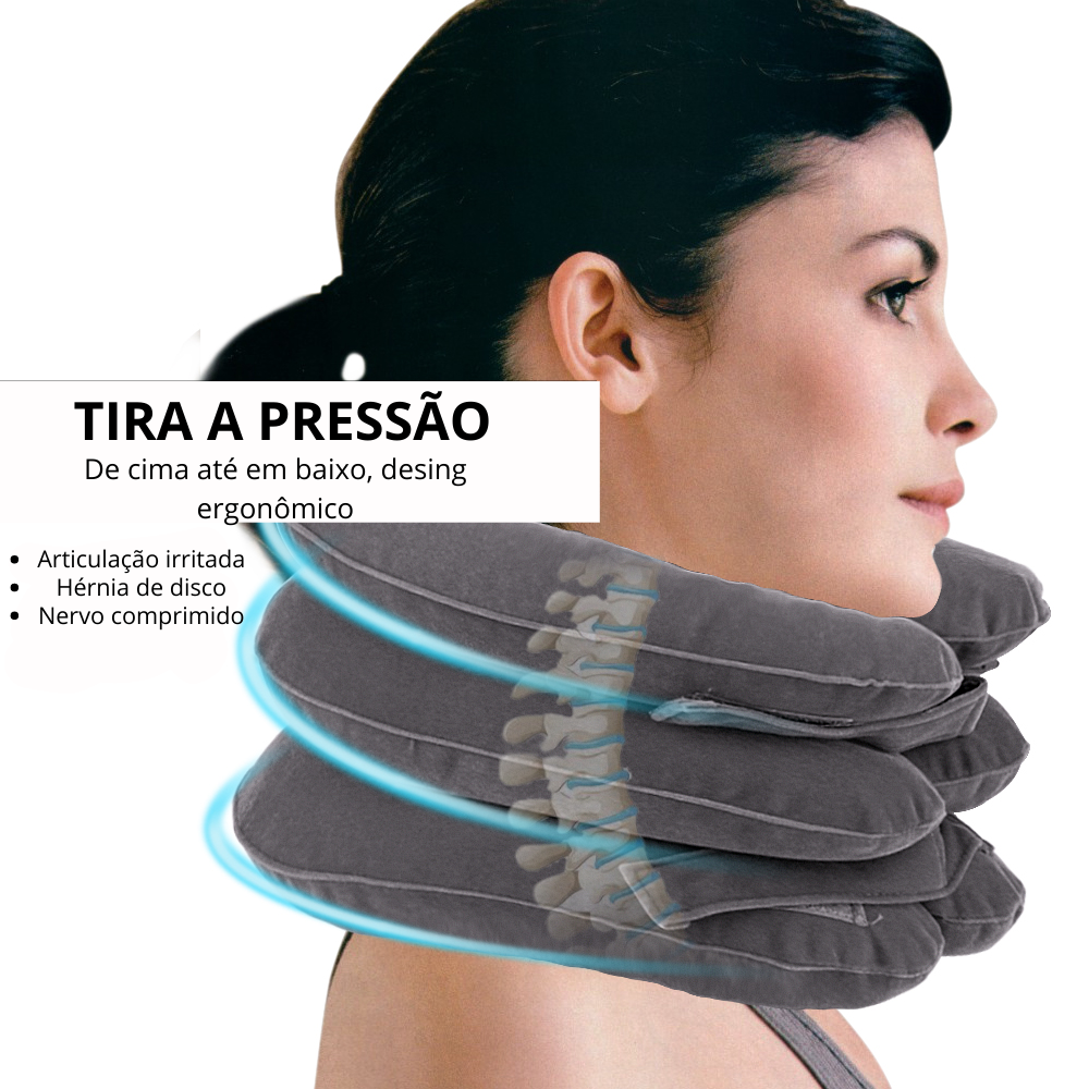 Ar inflável colar cervical pescoço tração