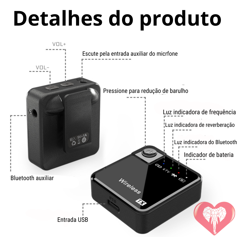 Microfone profissional (Recomendação professores Yoga School)