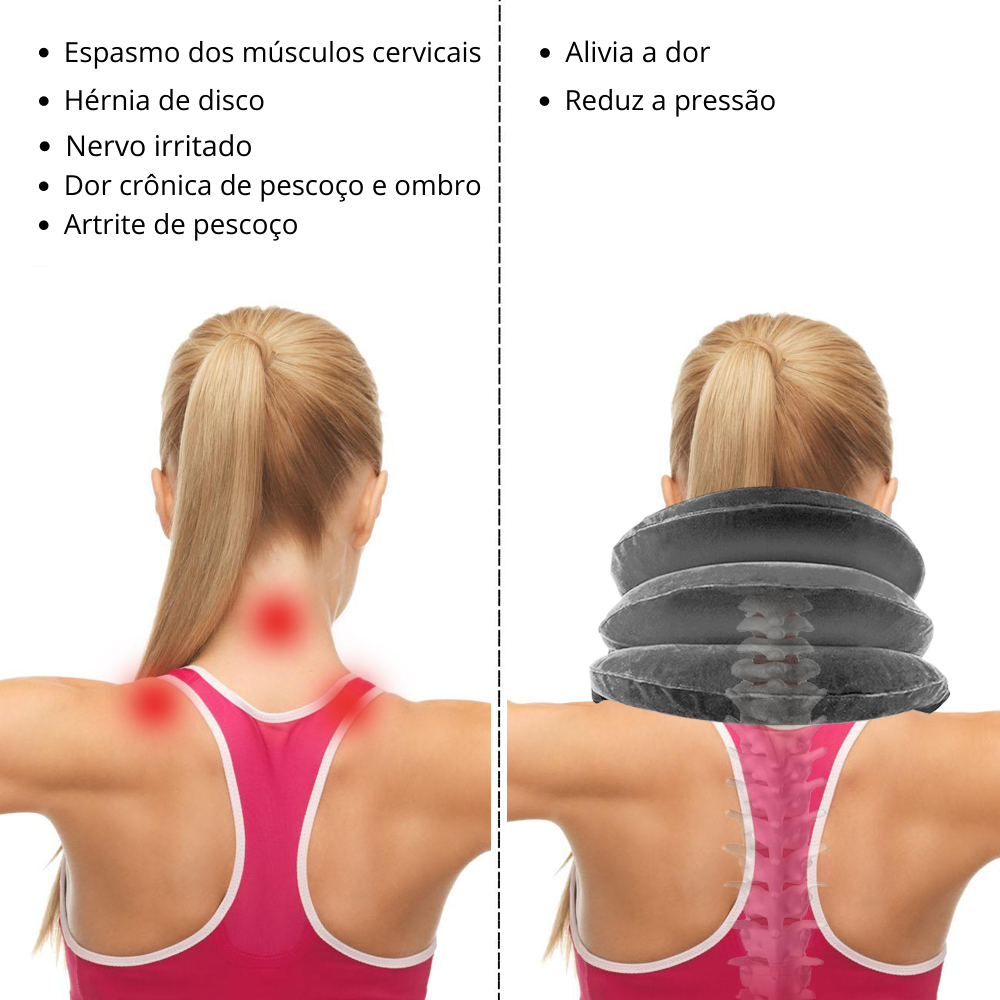 Ar inflável colar cervical pescoço tração