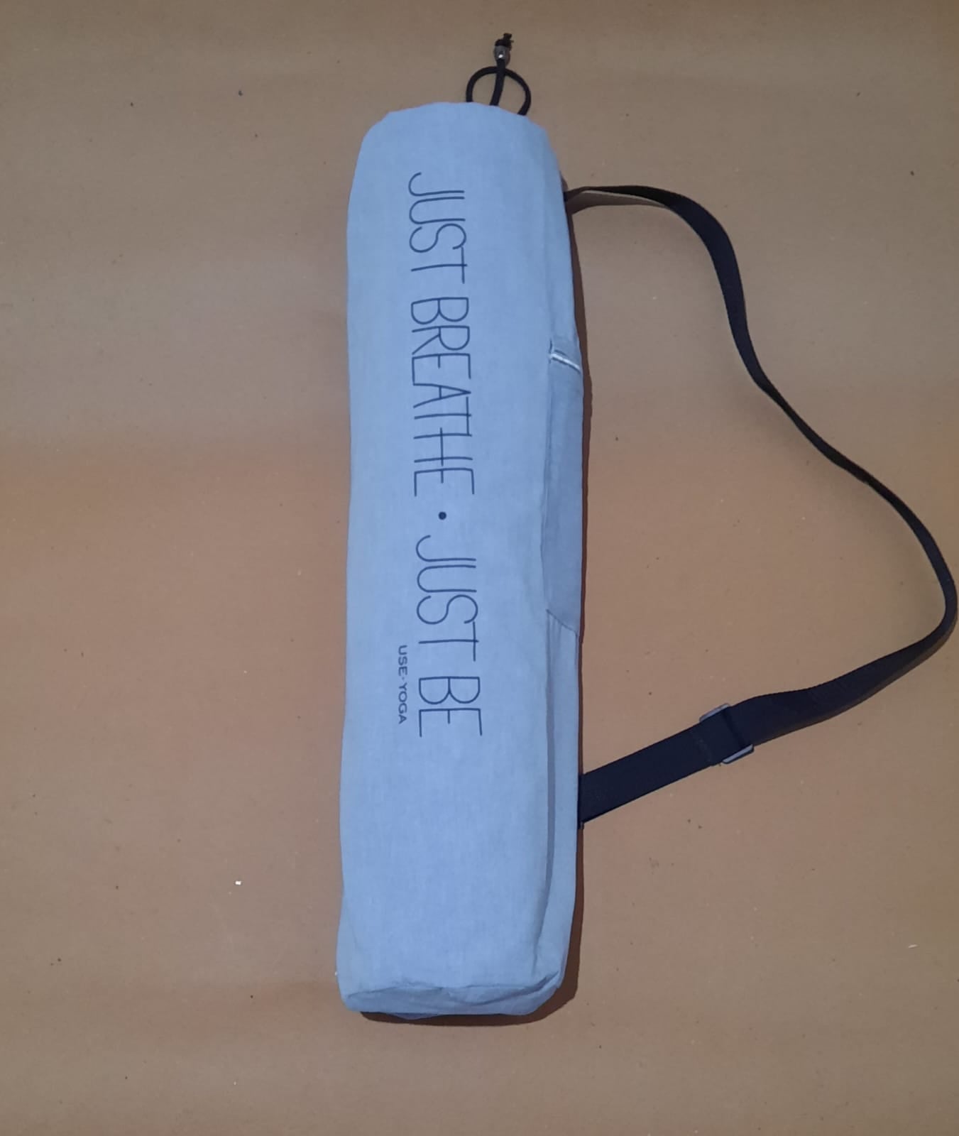 Bolsa para Tapete "Just Breathe * Just Be" 100% algodão