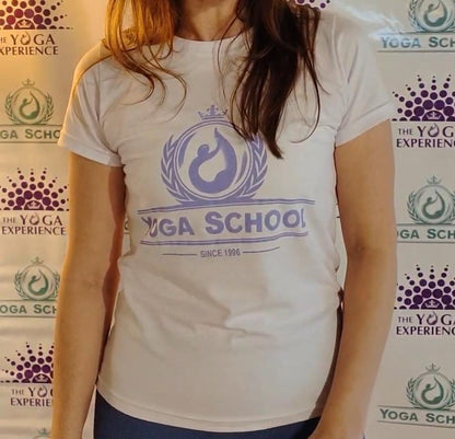 Camiseta Yoga School 100% orgânica BabyLook