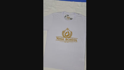 Camisetas Yoga School Douradas