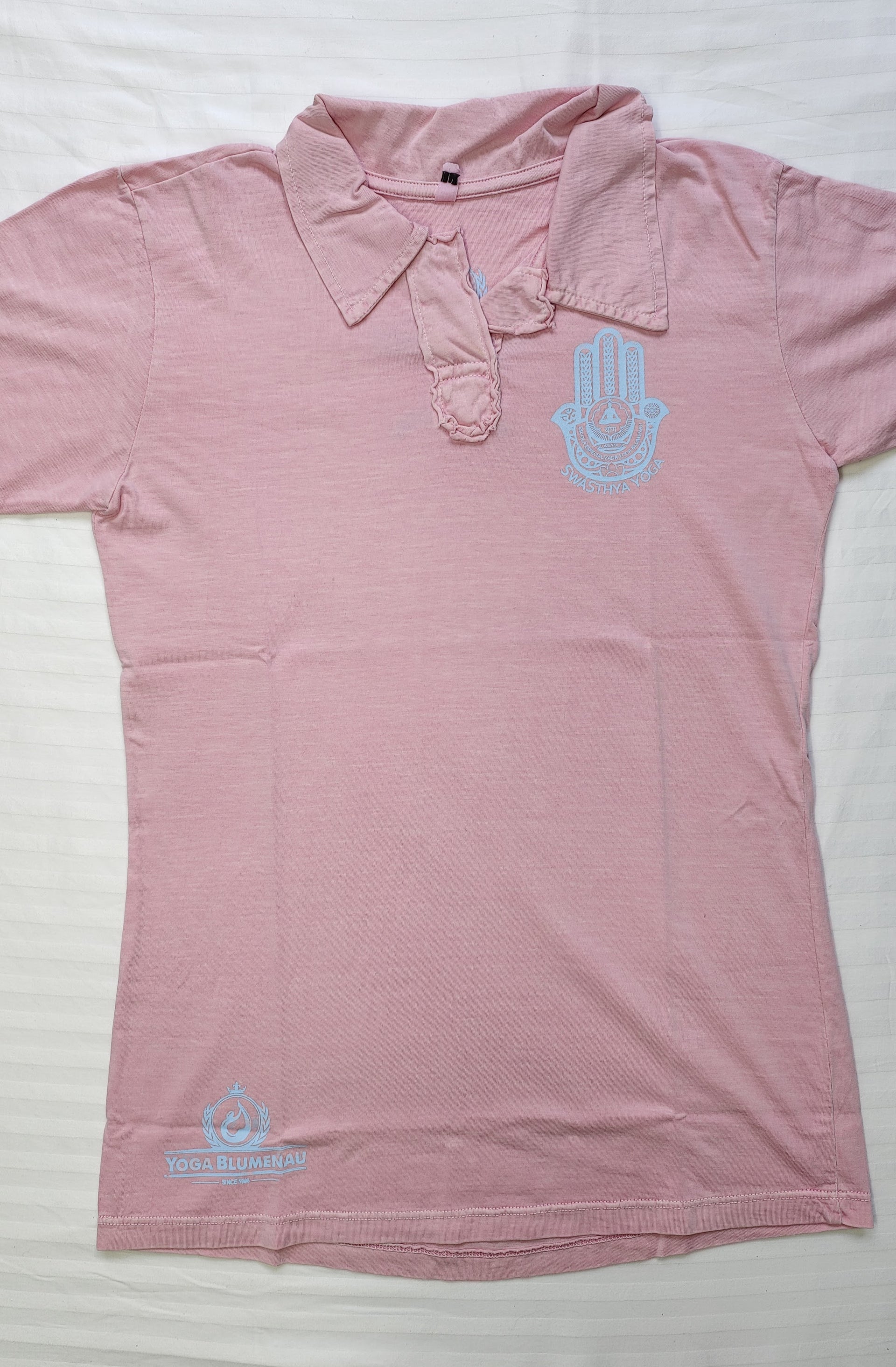 Camiseta Yoga Feminina Namasté Hamsá Mão de Fátima Rosa