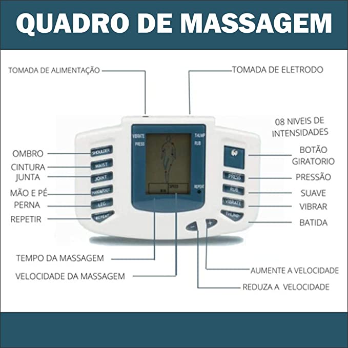 Aparelho Para Fisioterapia Digital Massagem Eletrochoque