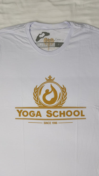 Camisetas Yoga School Douradas