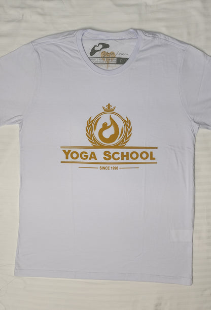 Camisetas Yoga School Douradas